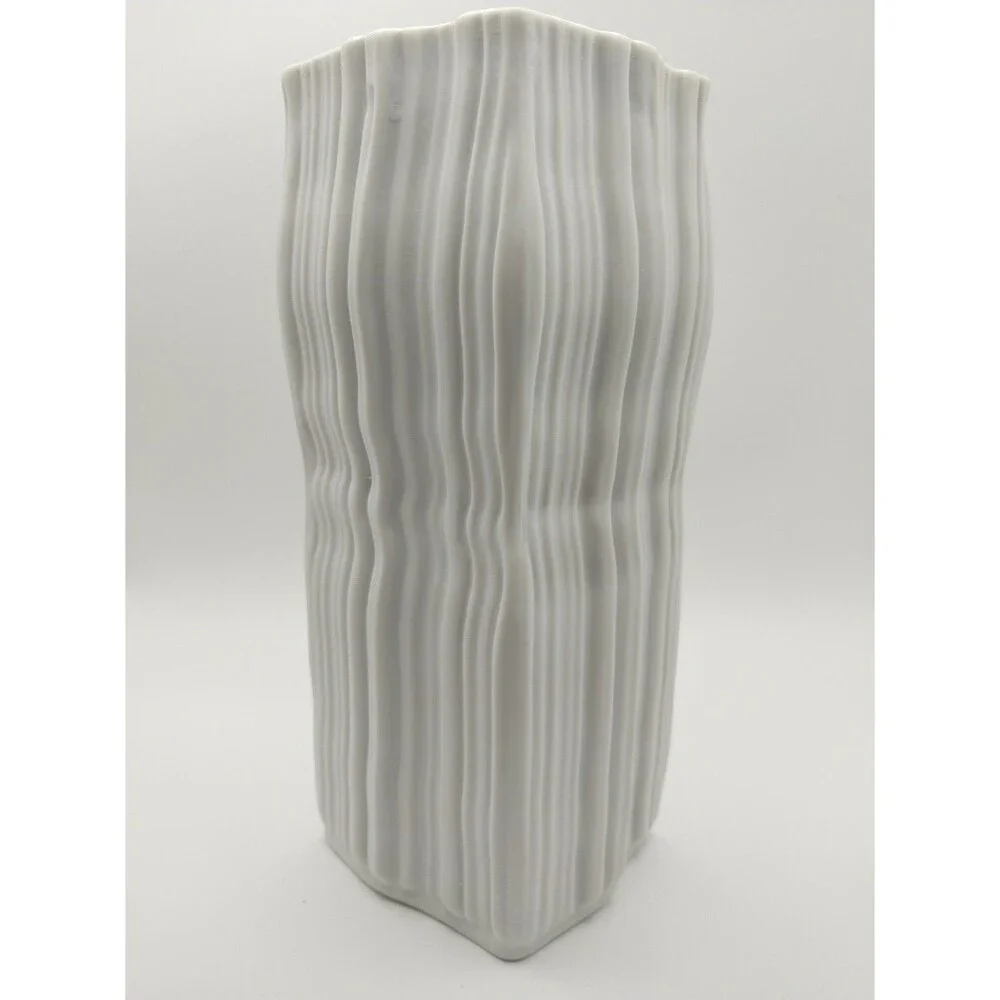 Vintage Naaman Artline White Porcelain Vase 8.25